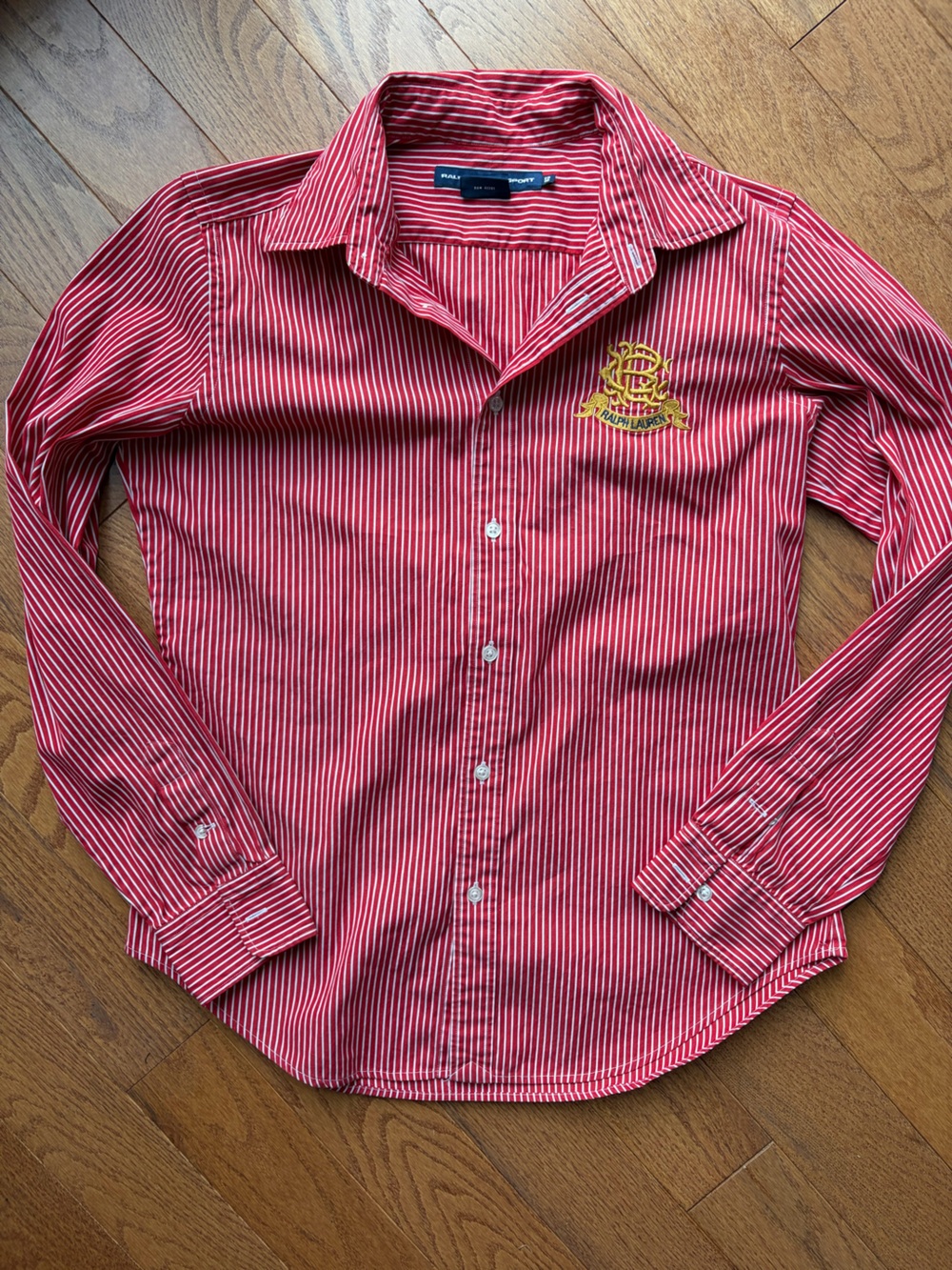 Vintage Ralph Lauren women’s button-down shirt with RL monogram